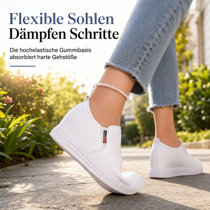 🔥 50% RABATT! Damen-Slipper aus weichem Leder – versteckte Erhöhung & rutschfeste Sohle