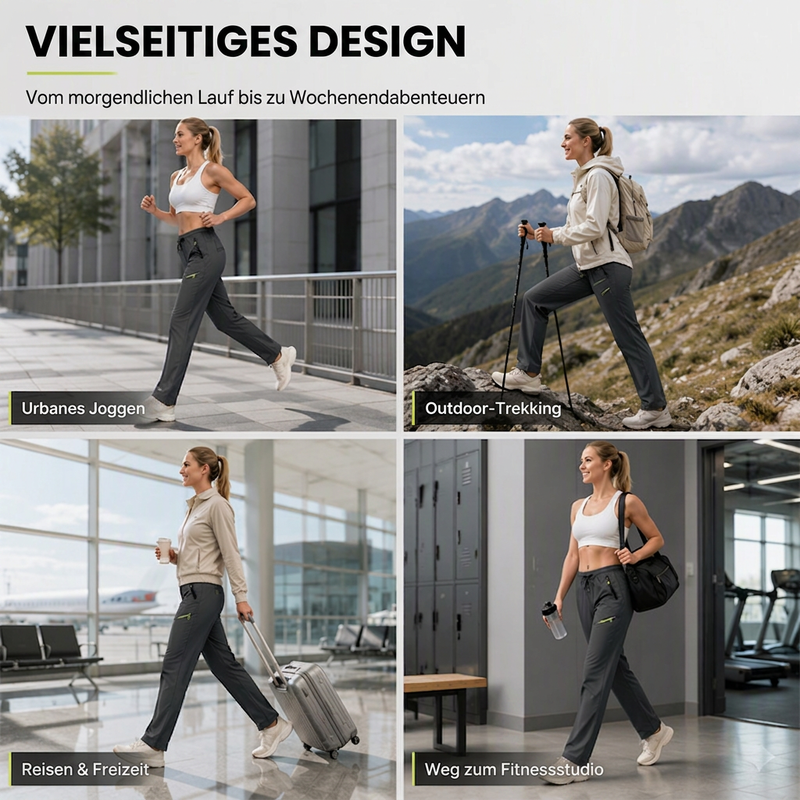🔥LETZTER TAG 50% RABATT!!🔥Damen Straight-Leg Cargohose – Elastischer Bund, 6 Taschen Freizeithose für Arbeit, Reisen & Alltag 👖✨