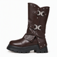 🔥 50% RABATT! 🤠 Damen Western-Stiefel – Blockabsatz, wadenhoch & Schnallenriemen