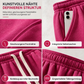 Damen High Waist Weite Bein Jogginghose mit gebogenen Nähten und Taschen