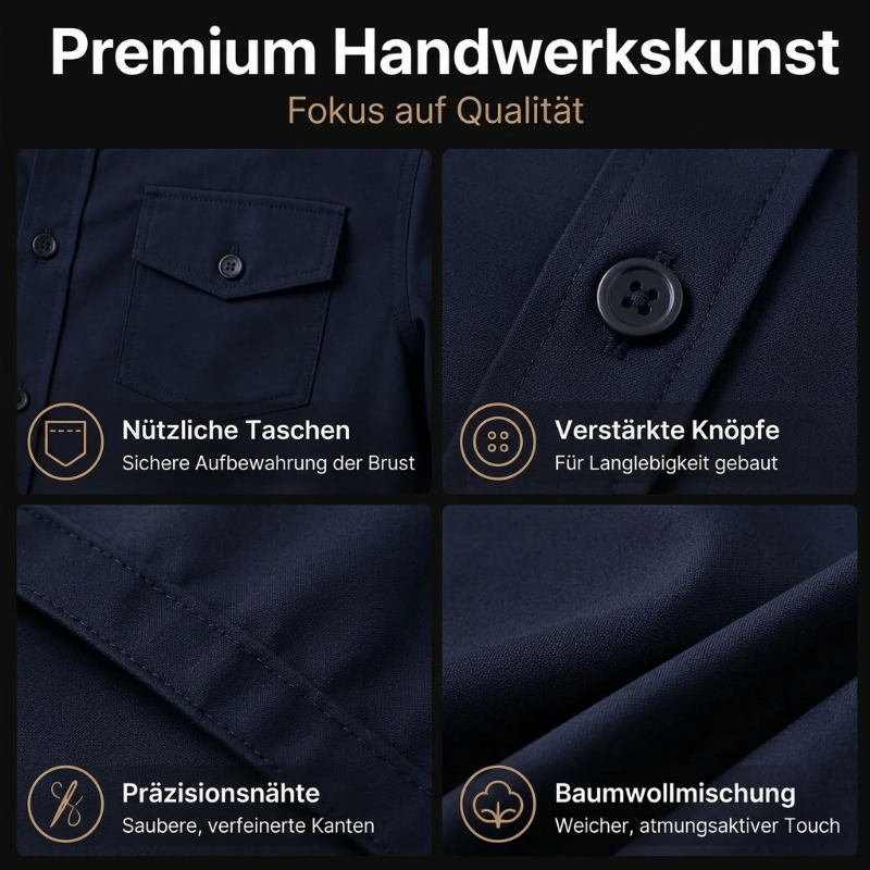 📢🎉50%Rabatt!!!🛍️✨Herren Zweiteiler-Set aus Polyester, bestehend aus Hemd und Hose