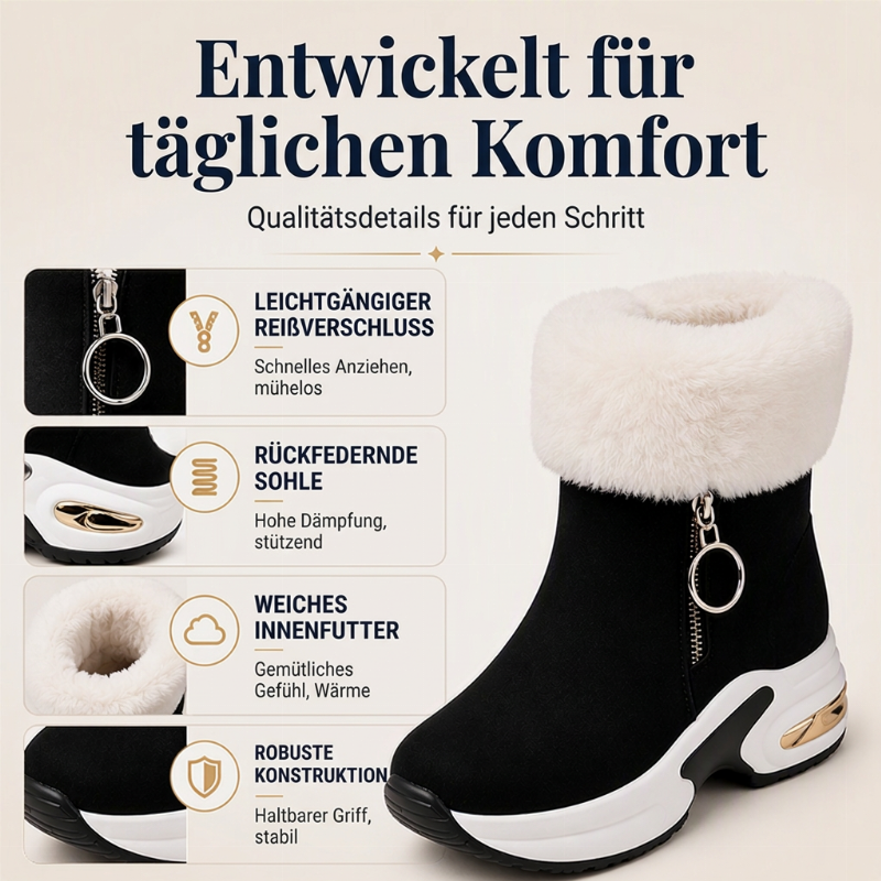 🌨️ Warm & sicher – Rutschfeste Schneestiefel für Damen – Bequemer Sitz, robustes Design & vielseitig kombinierbar