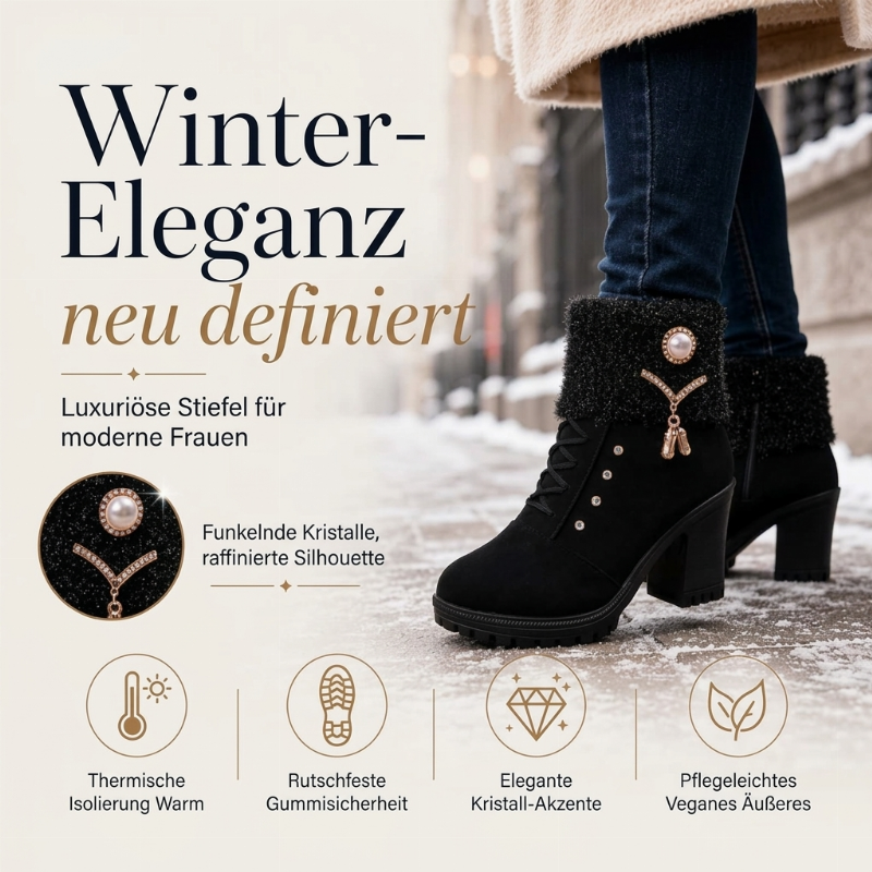 Dicke, warme Stiefel mit Blockabsatz für Damen