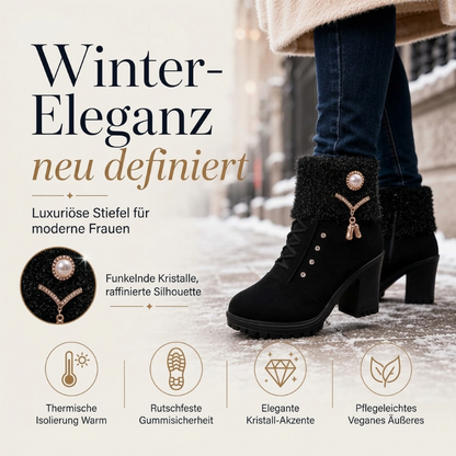 Dicke, warme Stiefel mit Blockabsatz für Damen