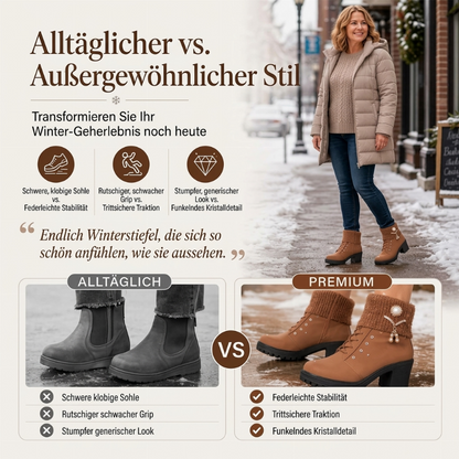 Dicke, warme Stiefel mit Blockabsatz für Damen