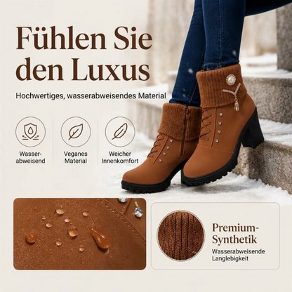 Dicke, warme Stiefel mit Blockabsatz für Damen
