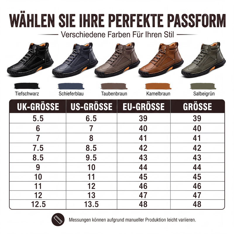 Robuste PU-Lederstiefel im Vintage-Stil für Herren