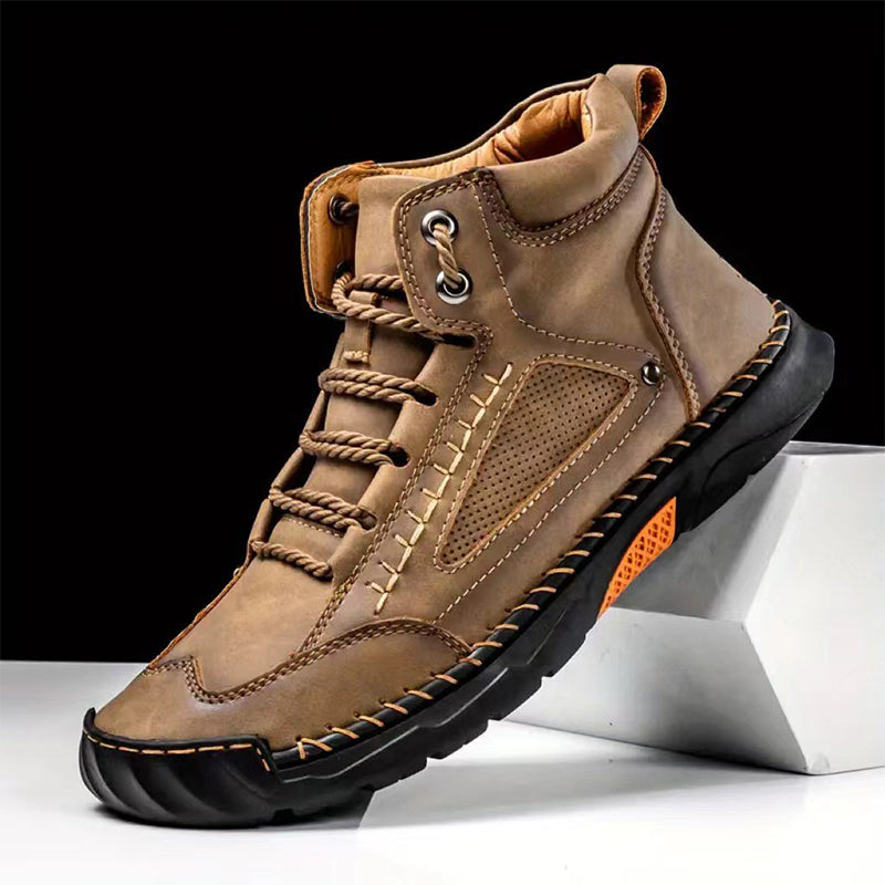 Robuste PU-Lederstiefel im Vintage-Stil für Herren