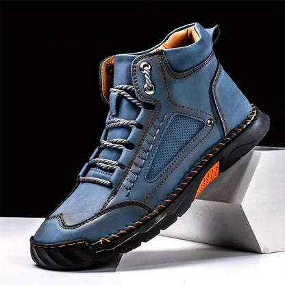Robuste PU-Lederstiefel im Vintage-Stil für Herren