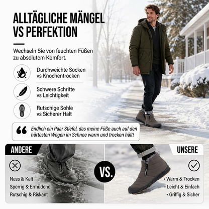 Warme Winter-Schneestiefel für Herren aus Kunstfell