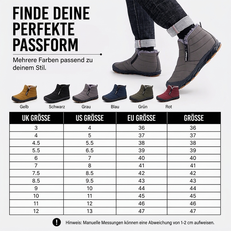 Warme Winter-Schneestiefel für Herren aus Kunstfell