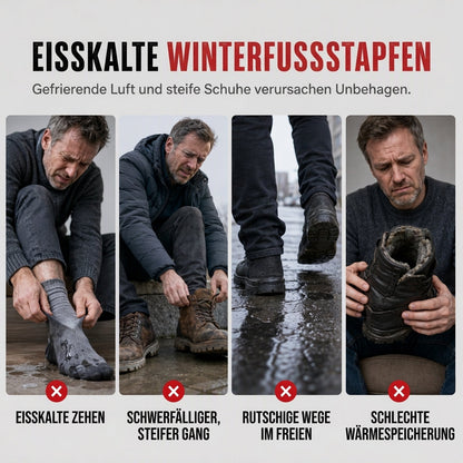 Herren Winter-Schlupfschuhe – wasserdicht, warm gefüttert, rutschfeste weiche Sohle & ideal für Senioren