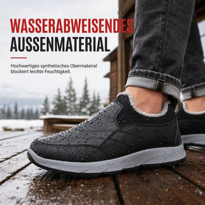 Herren Winter-Schlupfschuhe – wasserdicht, warm gefüttert, rutschfeste weiche Sohle & ideal für Senioren