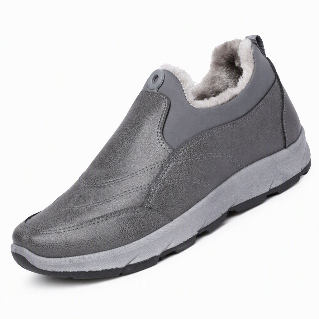 Herren Winter-Schlupfschuhe – wasserdicht, warm gefüttert, rutschfeste weiche Sohle & ideal für Senioren