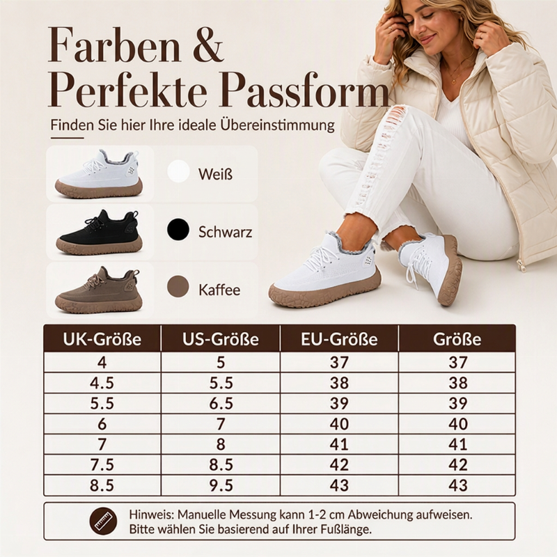 Damen-Freizeit-Winterschuhe mit Plüschfutter