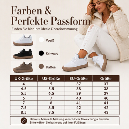 Damen-Freizeit-Winterschuhe mit Plüschfutter
