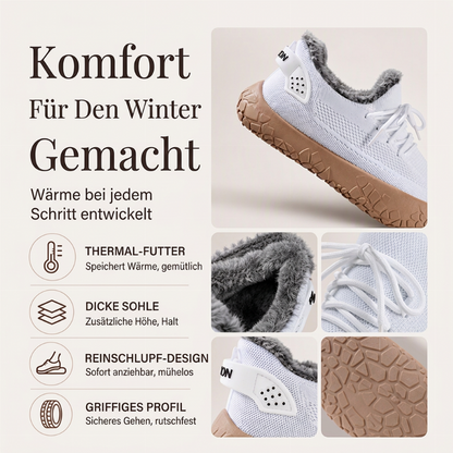 Damen-Freizeit-Winterschuhe mit Plüschfutter