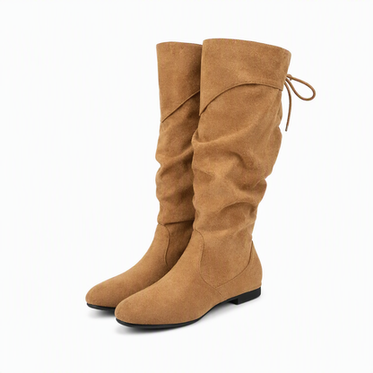 ⌛ Nur solange Vorrat reicht – danach regulärer Preis! Damen Schnürstiefel, schlupfende Wade-Mittelstiefel