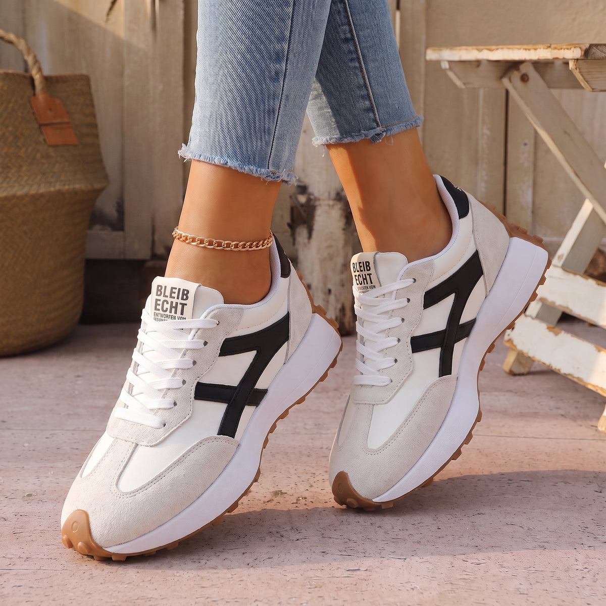 Leichte Damen-Plateau-Sneaker für den Freizeitbereich