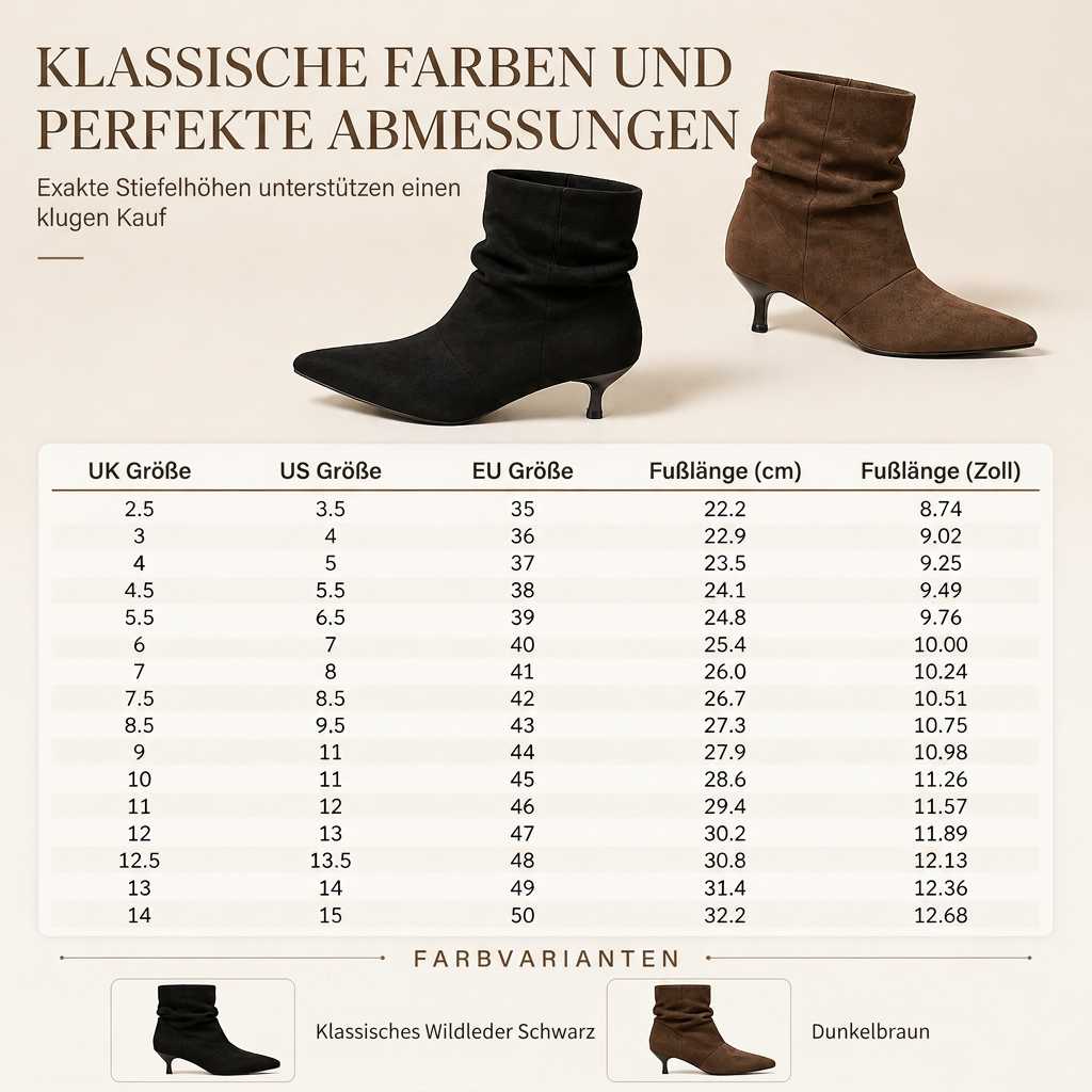 🔥Beliebtes Produkt ！✨Damen Stiefeletten mit spitzer Zehenpartie und Stiletto-Absatz
