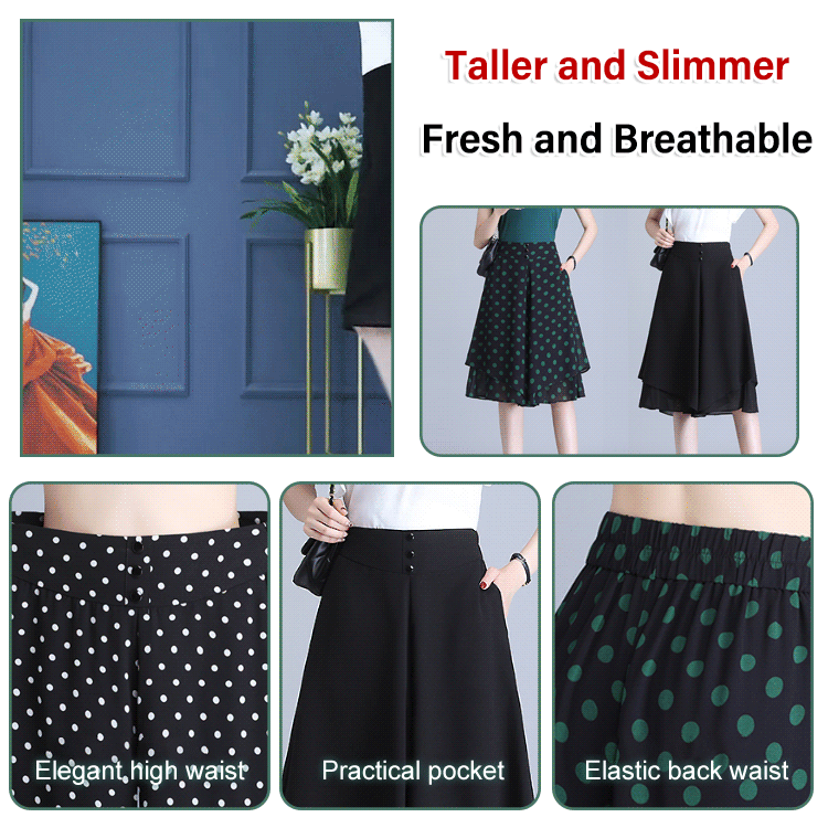 Geschlitzter Halbrock/Mini-Shorts aus plissierter Maschenware aus Glacé-Seide