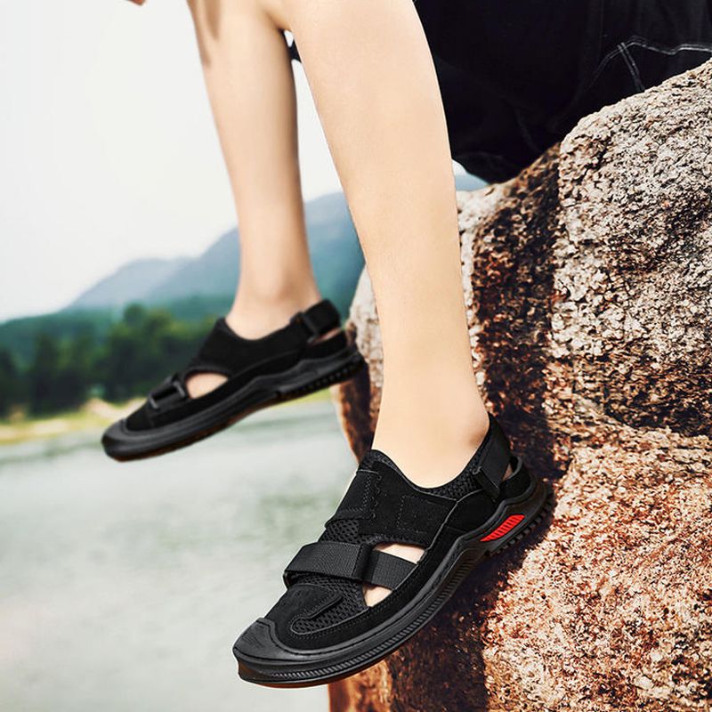 Atmungsaktive Sommer-Strandsandalen für Herren mit verstellbarer Weite