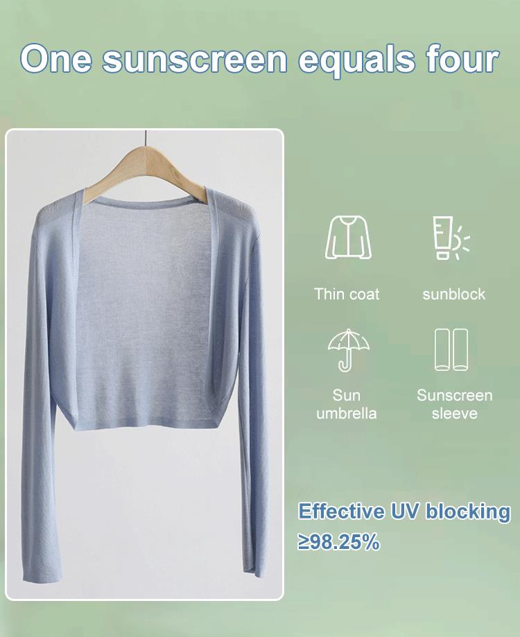 Eisseiden-Cardigan-Klimaanlage-Shirt