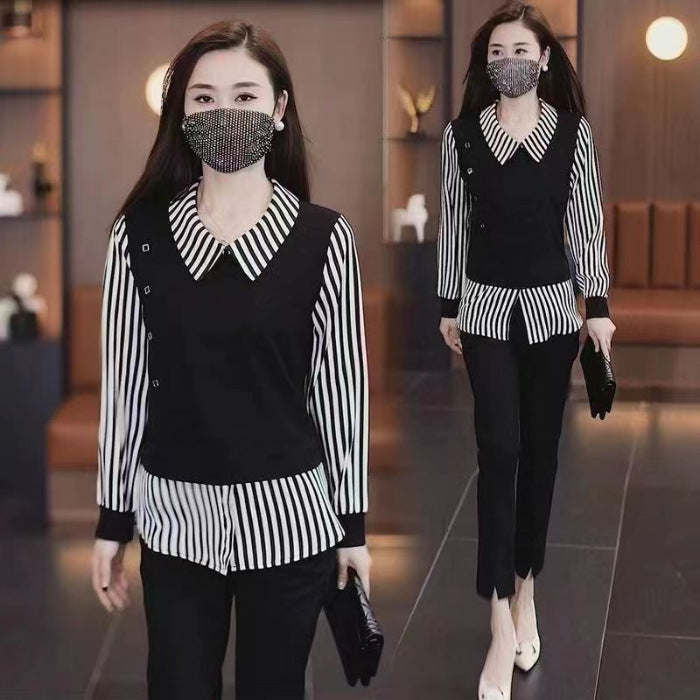 Chic Faux 2-teiliges Shirt für Damen