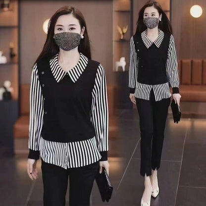Chic Faux 2-teiliges Shirt für Damen
