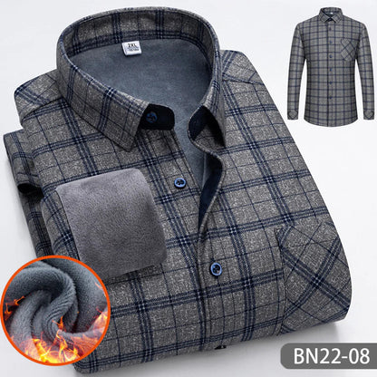 Lässiges, dickes, warmes Herren-Hemd aus für Herbst und Winter