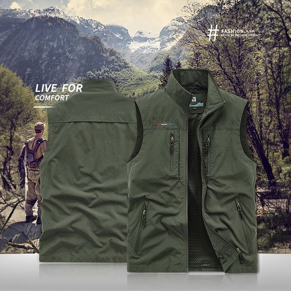 Schnell trocknende Outdoor-Weste mit mehreren Taschen für Herren