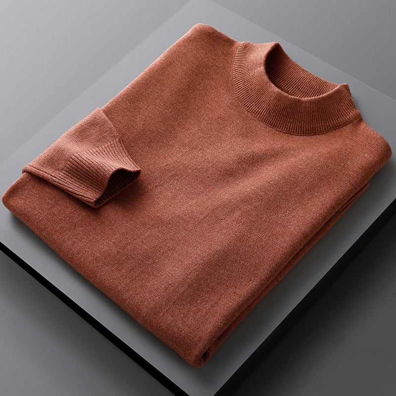 【Neu eingetroffen - 49% Rabatt】Einfarbiger Pullover mit halbem Rollkragen in großen Größen