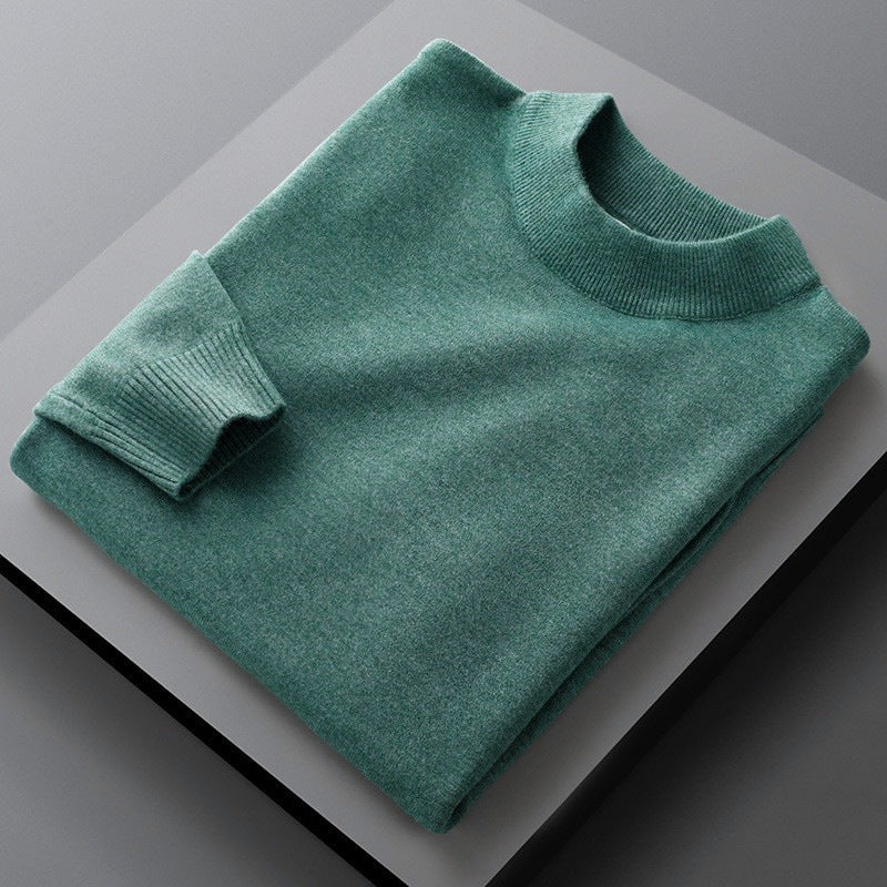 【Neu eingetroffen - 49% Rabatt】Einfarbiger Pullover mit halbem Rollkragen in großen Größen