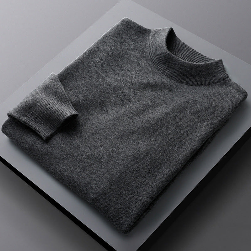 【Neu eingetroffen - 49% Rabatt】Einfarbiger Pullover mit halbem Rollkragen in großen Größen