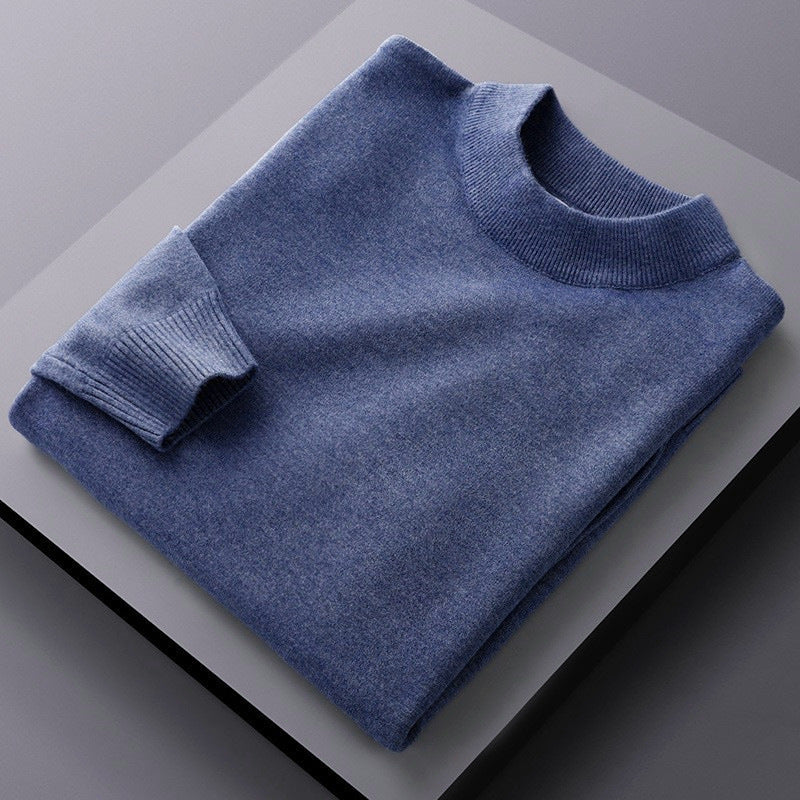 【Neu eingetroffen - 49% Rabatt】Einfarbiger Pullover mit halbem Rollkragen in großen Größen