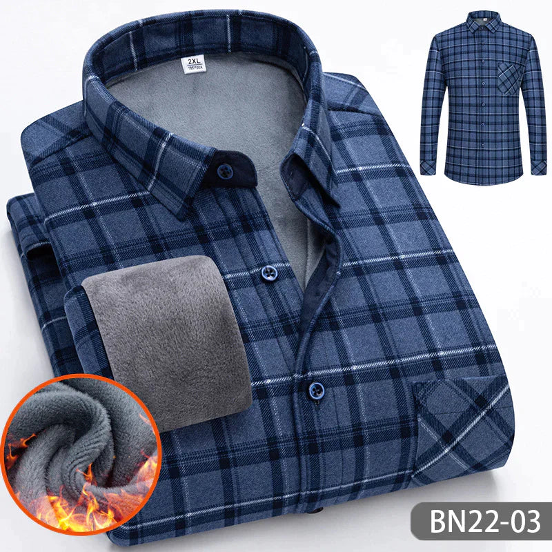 Lässiges, dickes, warmes Herren-Hemd aus für Herbst und Winter