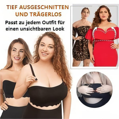 🔥3 kaufen, 20% Rabatt🔥-😍Sexy trägerloser unsichtbarer Push-Up-BH in Übergröße