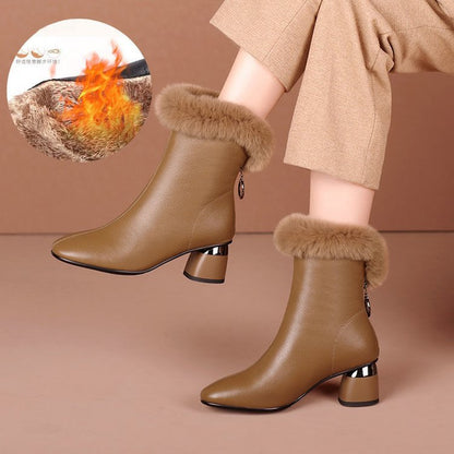 [🔥Heutiger niedrigster Preis]2023 NEUER STIL FRANZÖSISCHER ELEGANTER LEDERSTIEFEL💕