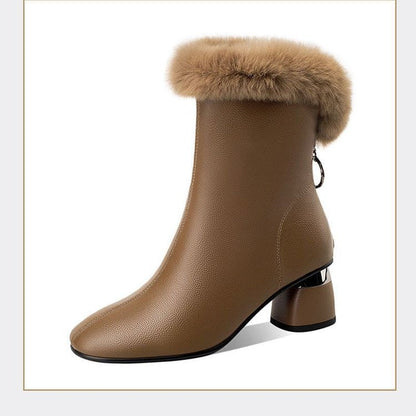 [🔥Heutiger niedrigster Preis]2023 NEUER STIL FRANZÖSISCHER ELEGANTER LEDERSTIEFEL💕