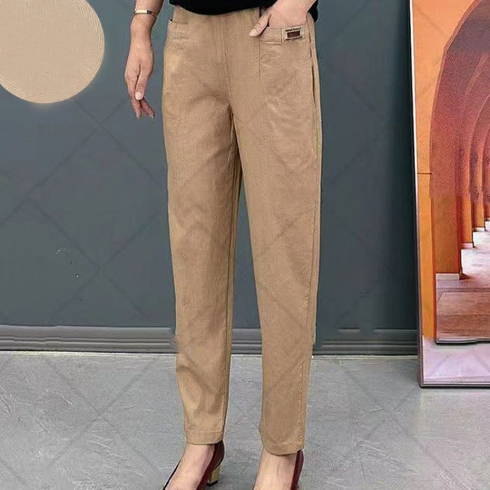 Elastische Baumwollhose mit Taille für Frauen 🔥Kaufe 2, kostenloser Versand🔥