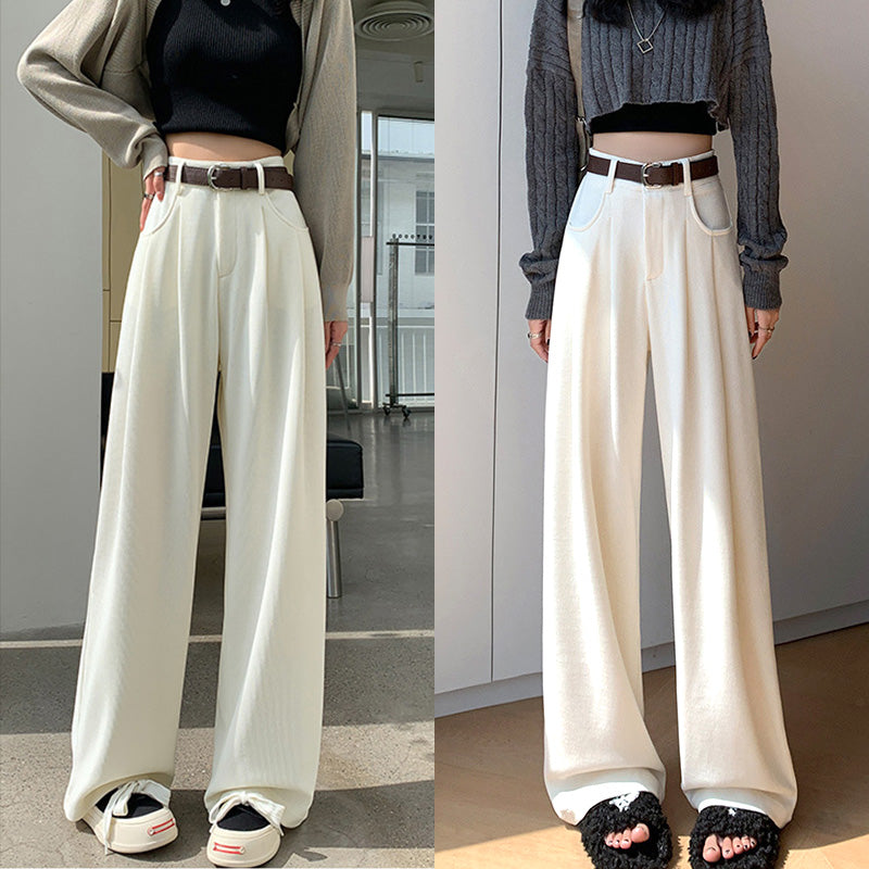 Nettes Geschenk*Frauen Plüsch weites Bein Hose Cord hohe Taille-Kostenloser Versand