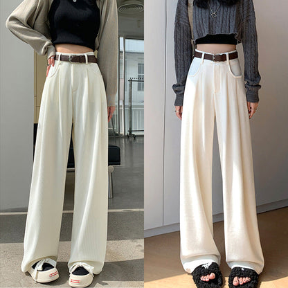 Nettes Geschenk*Frauen Plüsch weites Bein Hose Cord hohe Taille-Kostenloser Versand