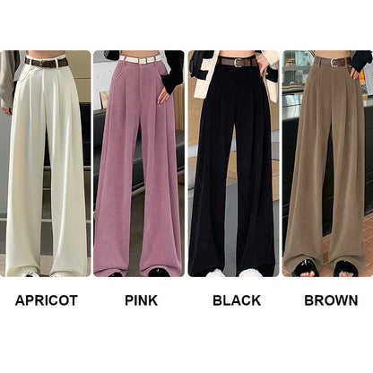 Nettes Geschenk*Frauen Plüsch weites Bein Hose Cord hohe Taille-Kostenloser Versand
