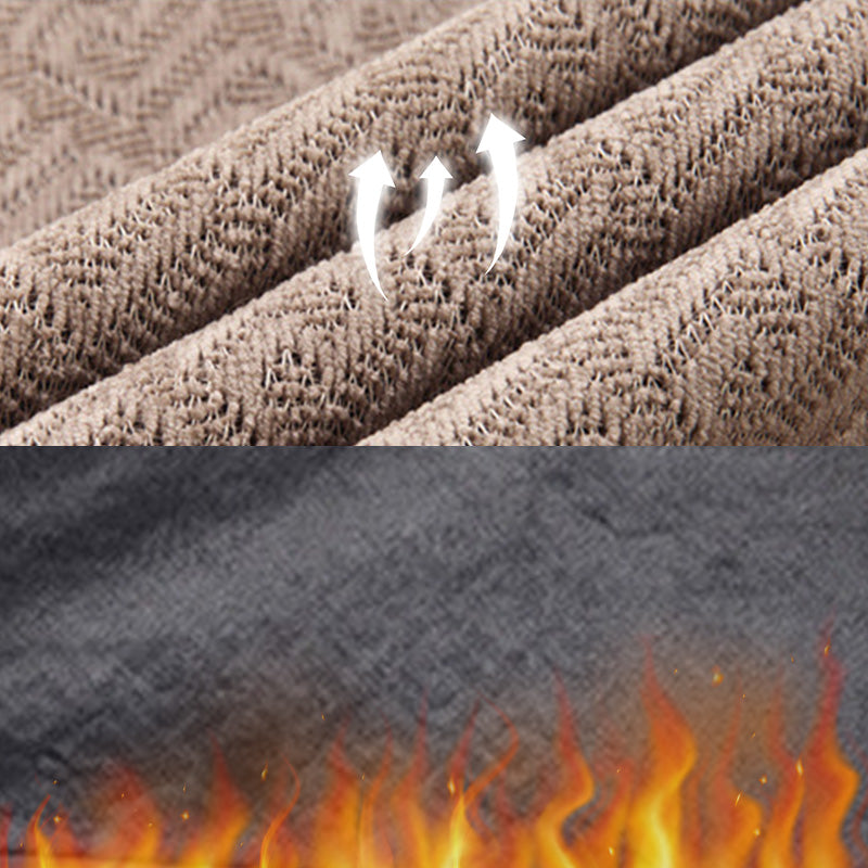 [Männergeschenk] Männer plüsch warm warmes, gefälschtes 2-teiliges Strickhemd