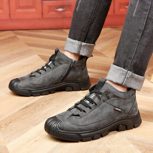 Kostenlose Lieferung - Herren Sneaker aus Leder mit Kunstwollfutter