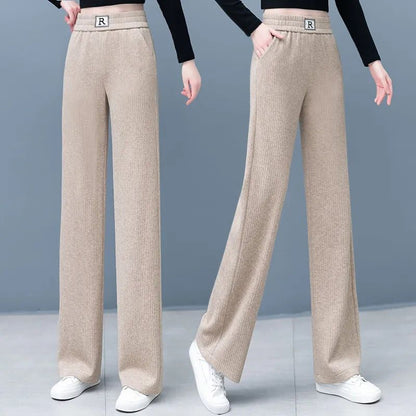 🔥Hot Sale 49% Rabatt🔥 Lässige, drapierte Hose mit geradem Bein und schmaler Passform und hoher Taille