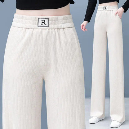 🔥Hot Sale 49% Rabatt🔥 Lässige, drapierte Hose mit geradem Bein und schmaler Passform und hoher Taille