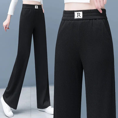 🔥Hot Sale 49% Rabatt🔥 Lässige, drapierte Hose mit geradem Bein und schmaler Passform und hoher Taille