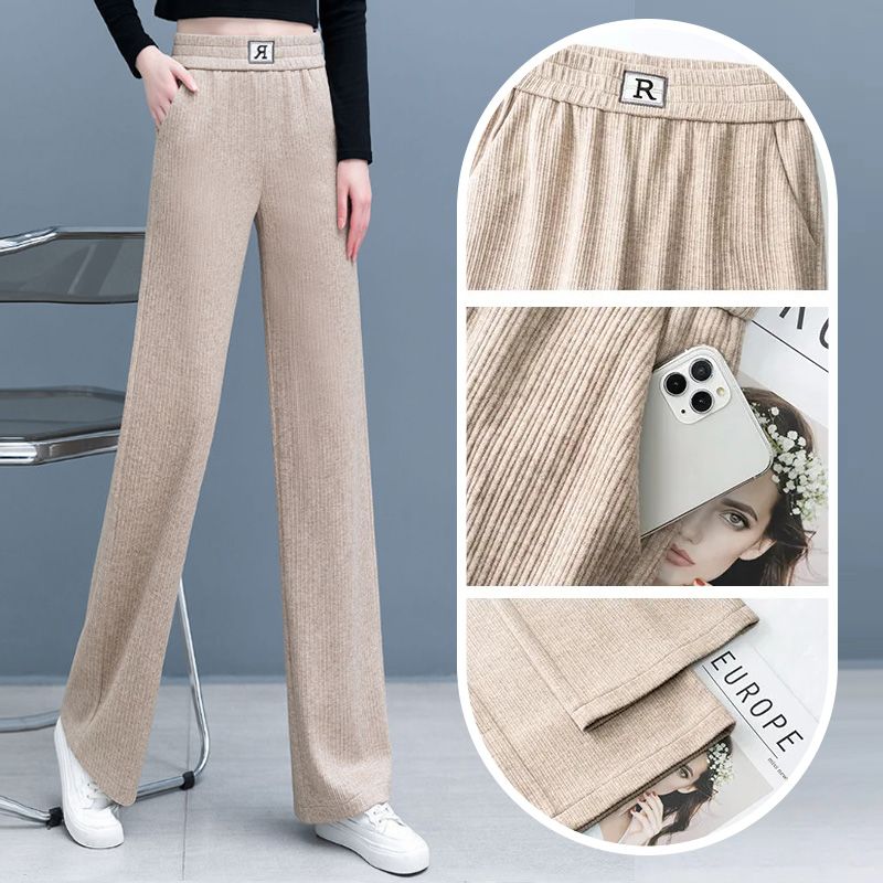 🔥Hot Sale 49% Rabatt🔥 Lässige, drapierte Hose mit geradem Bein und schmaler Passform und hoher Taille