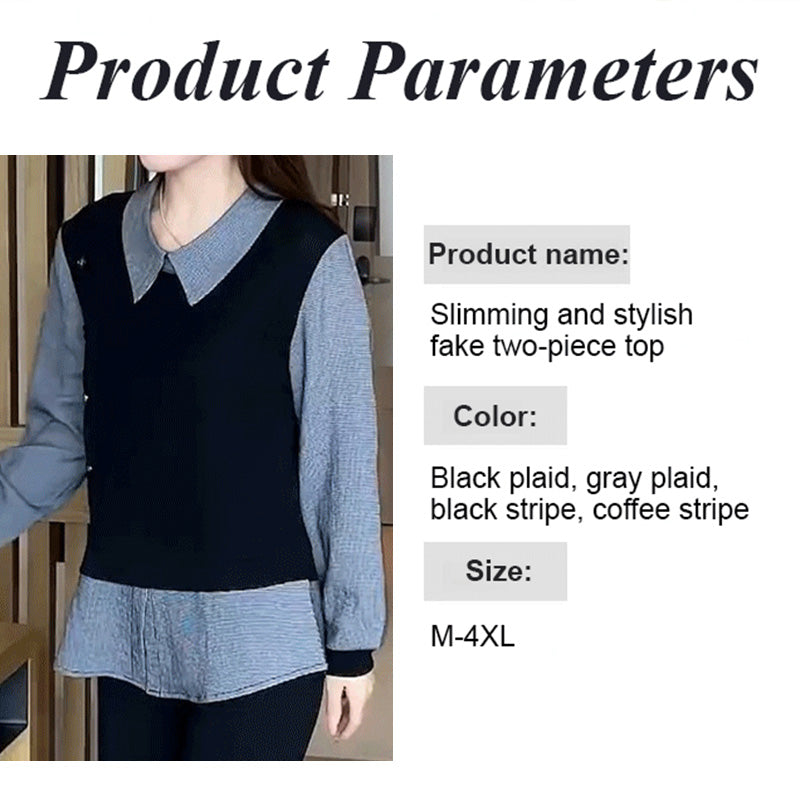 Chic Faux 2-teiliges Shirt für Damen